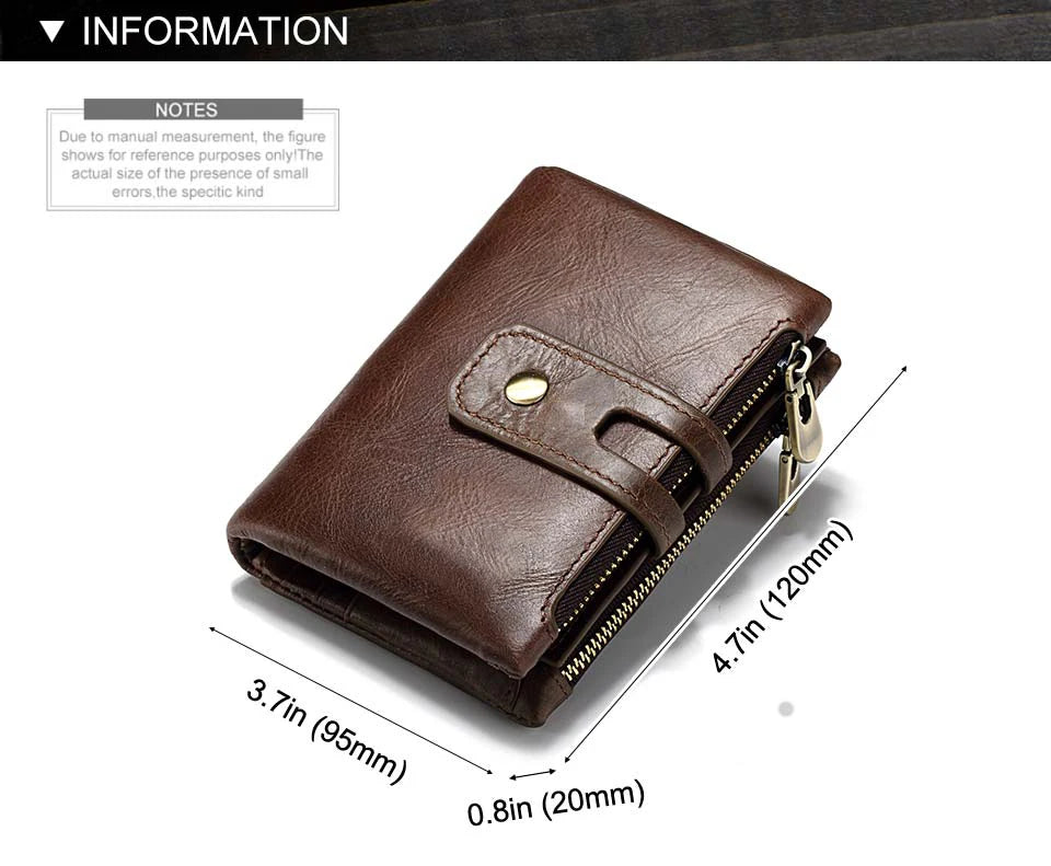Genuine Leather Bifold Wallet
