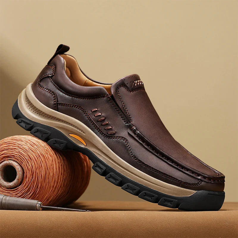 Men's Hand-Stitched Slip-On Loafers