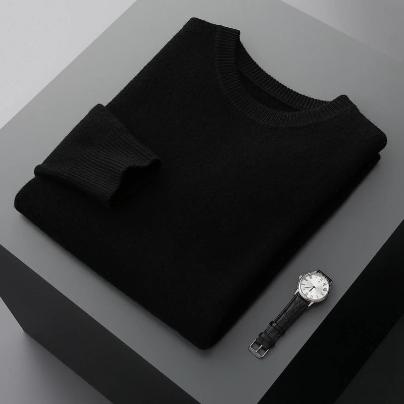 Men's Round Neck Wool Sweater