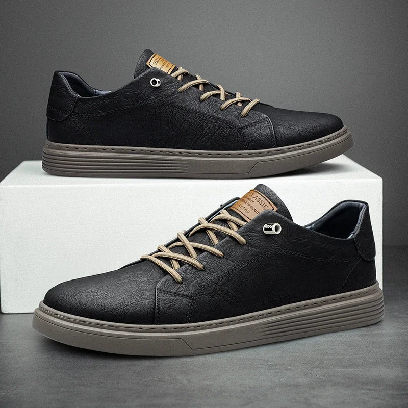 Men's Leather Lace-Up Oxford Shoes