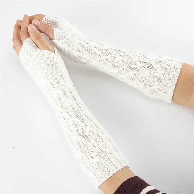 Arm Warmer Fingerless Mitten Gloves