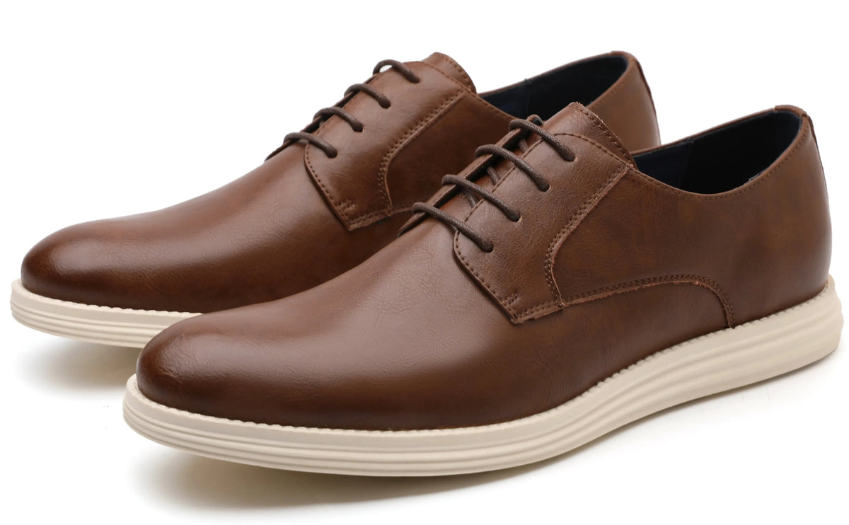 Men’s Leather Smart Business Casual Lace-Up Shoes