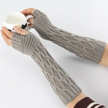 Arm Warmer Fingerless Mitten Gloves