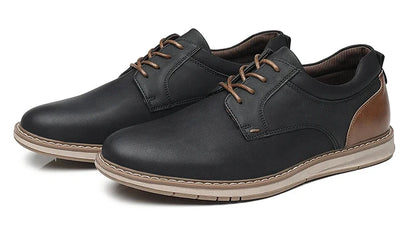 PU Leather Casual Lace-Up Shoes