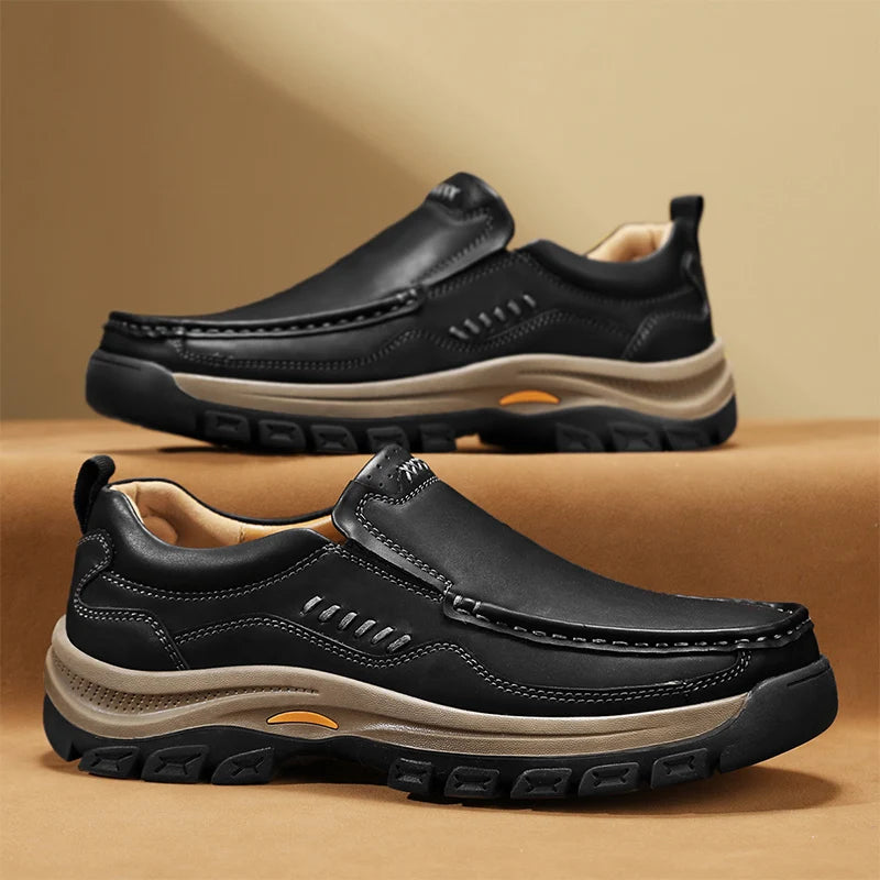 Men's Hand-Stitched Slip-On Loafers