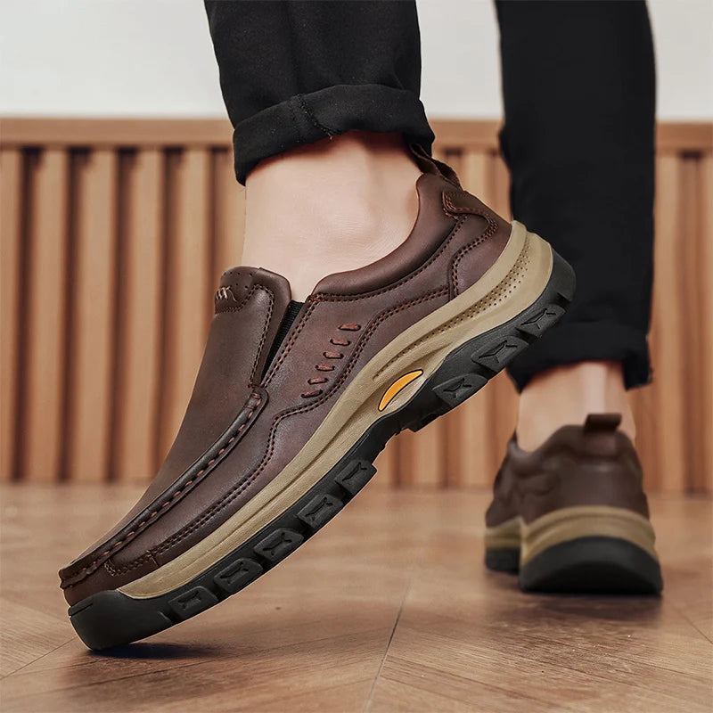 Men's Hand-Stitched Slip-On Loafers