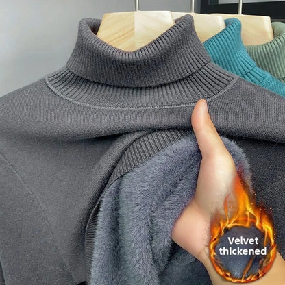 Men's Plush Velvet Knitted Sweaters