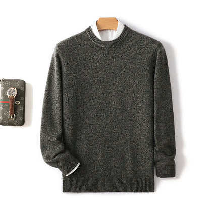 Men's 100% Pure Wool Cashmere Long Sleeve Pullover Sweater