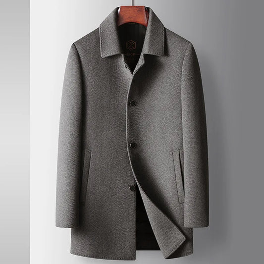 Men's Lapel Mid-Length Coats