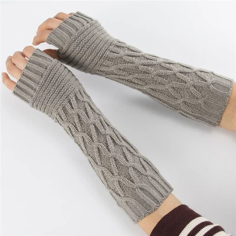 Arm Warmer Fingerless Mitten Gloves