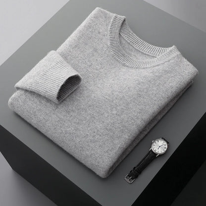 Men's Round Neck Wool Sweater