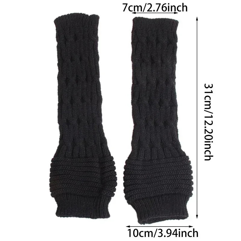 Arm Warmer Fingerless Mitten Gloves