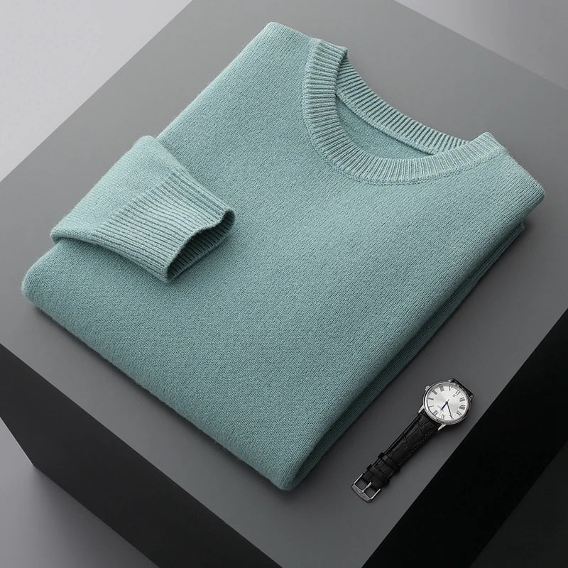Men's Round Neck Wool Sweater