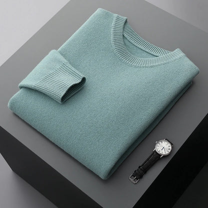 Men's Round Neck Wool Sweater