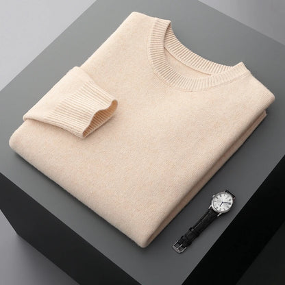 Men's Round Neck Wool Sweater