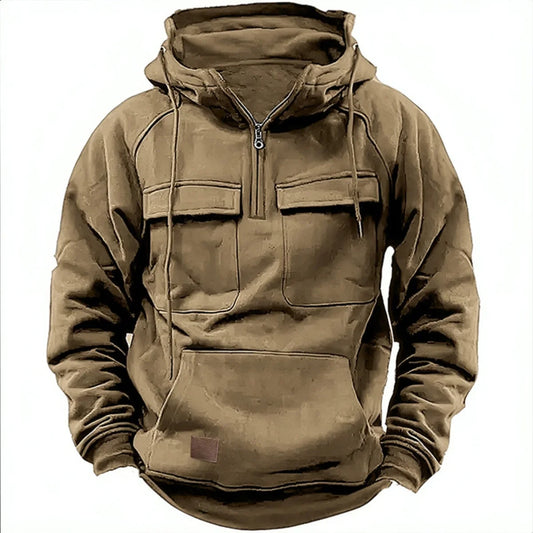 Men's Multi-Pocket Patch Hoodie
