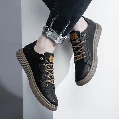 Men's Leather Lace-Up Oxford Shoes
