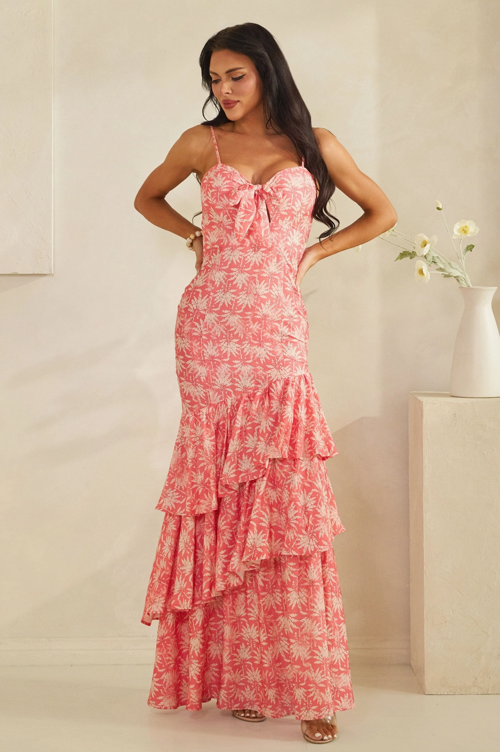 Ruffle Layered Maxi Dress