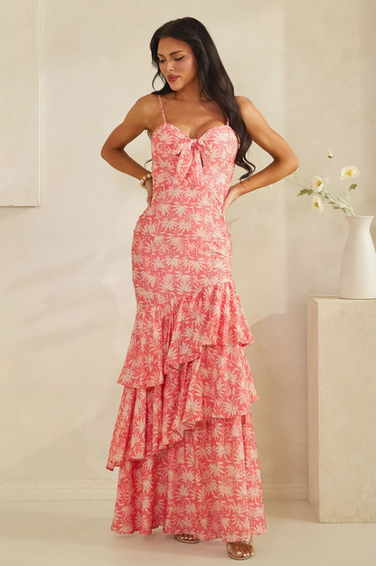 Ruffle Layered Maxi Dress