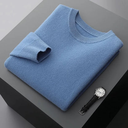 Men's Round Neck Wool Sweater