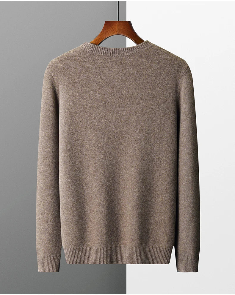 Men's Round Neck Wool Sweater