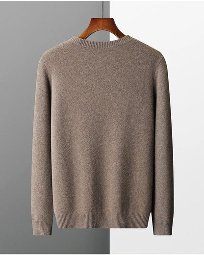 Men's Round Neck Wool Sweater