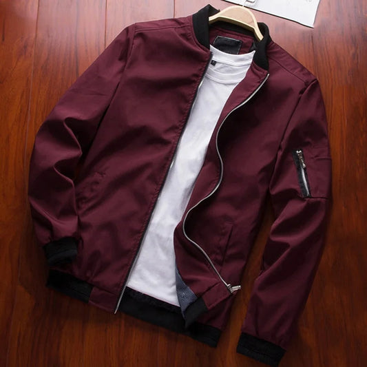 Men's Long Sleeve Bomber Jacket