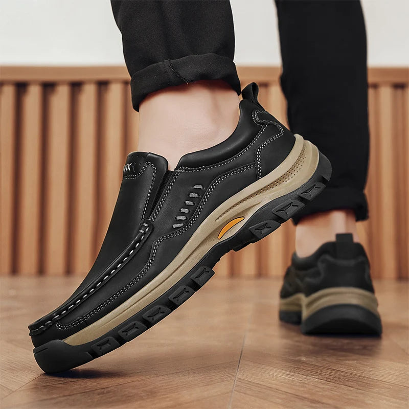 Men's Hand-Stitched Slip-On Loafers