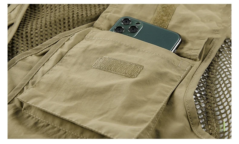 Men's Outdoor Leisure Multi-Pocket Breathable Vest