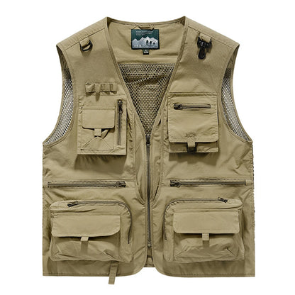 Men's Outdoor Leisure Multi-Pocket Breathable Vest