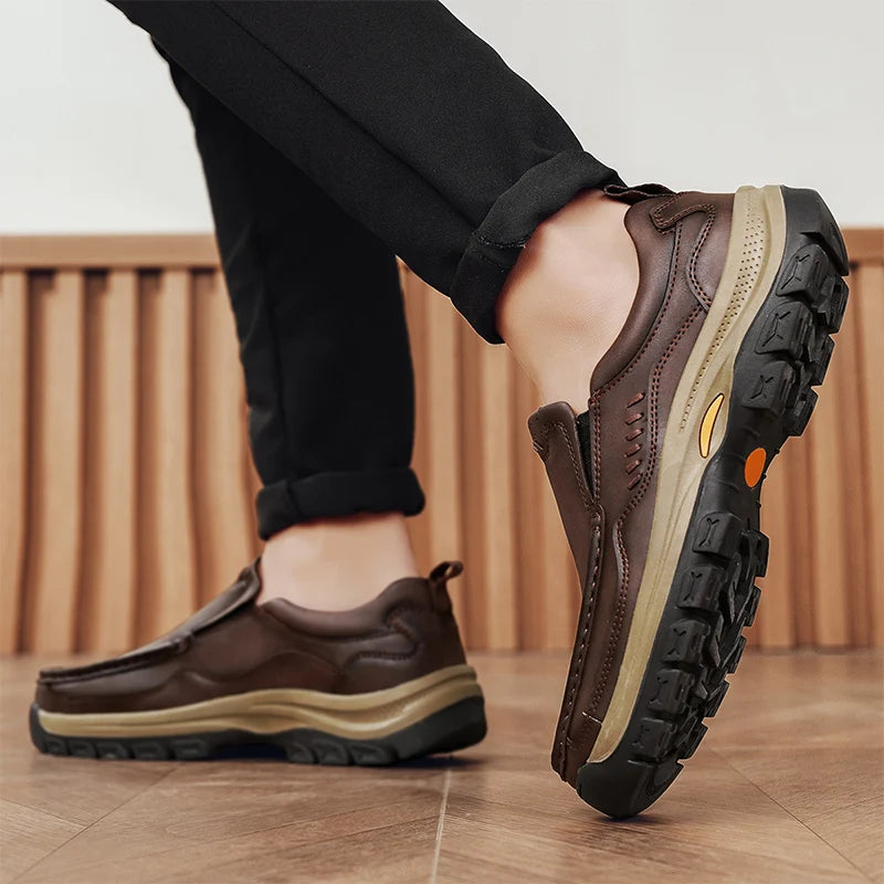 Men's Hand-Stitched Slip-On Loafers