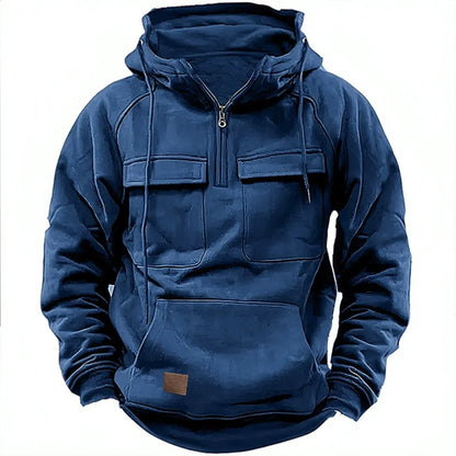 Men's Multi-Pocket Patch Hoodie