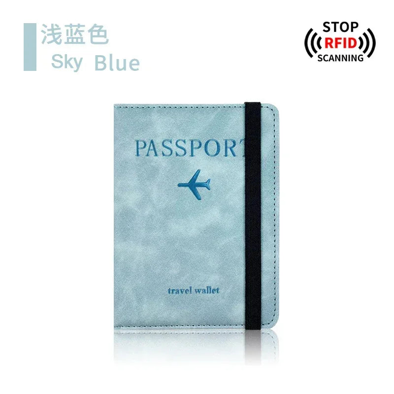 RFID Blocking Protection Travel Passport Credit Holder Cover Case