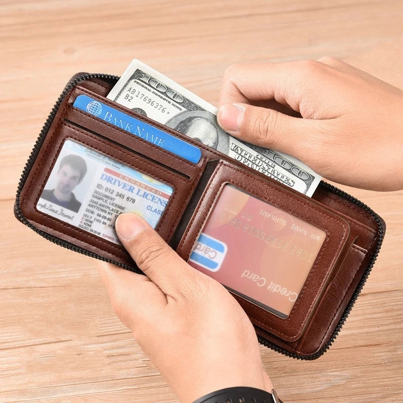 RFID Blocking Leather Wallet