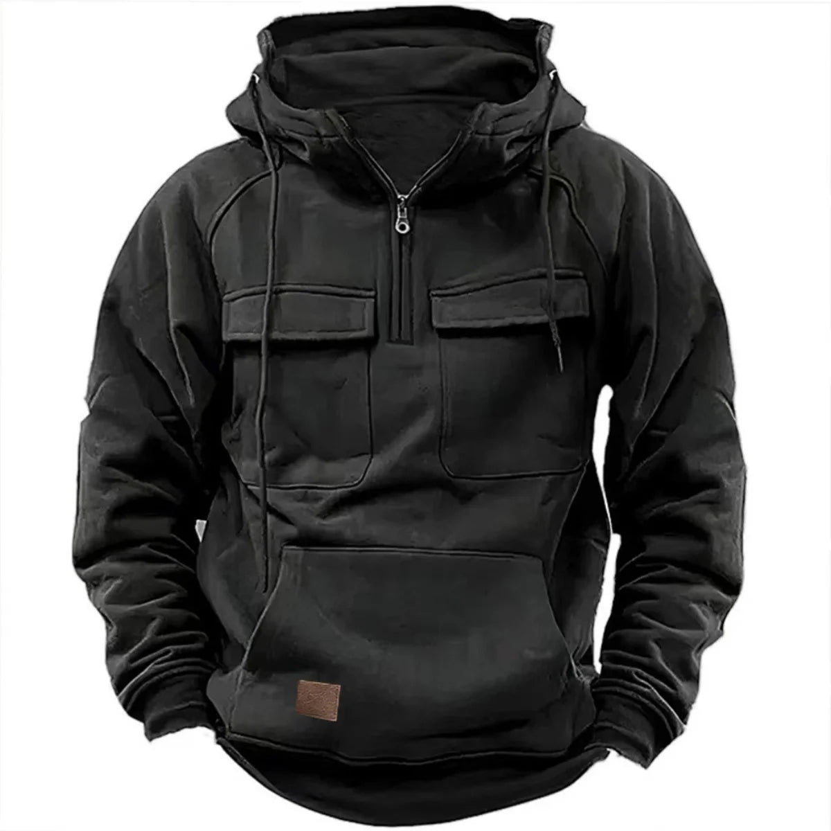 Men's Multi-Pocket Patch Hoodie