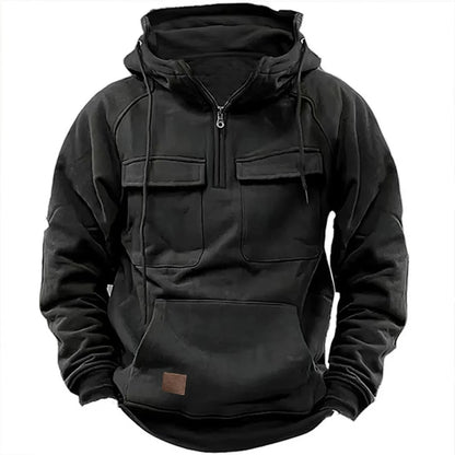 Men's Multi-Pocket Patch Hoodie
