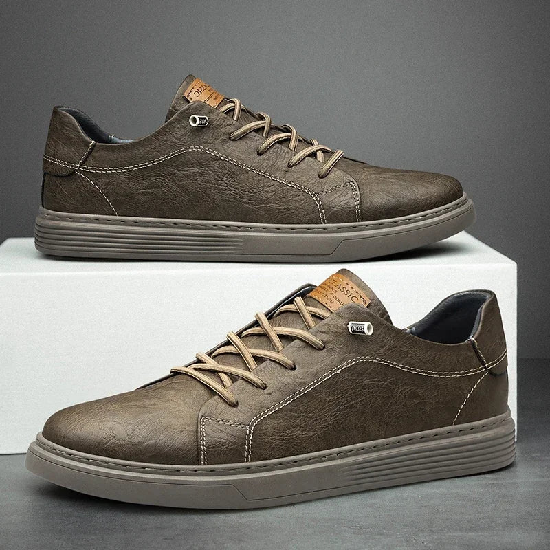 Men's Leather Lace-Up Oxford Shoes