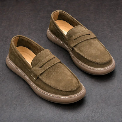 Italian Genuine Leather Men's Driving Loafers