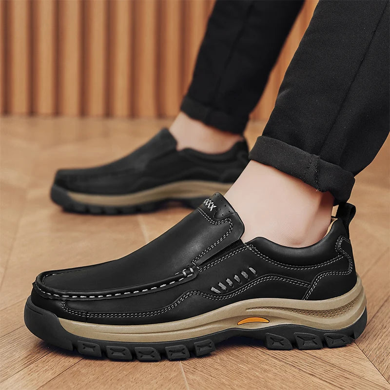 Men's Hand-Stitched Slip-On Loafers