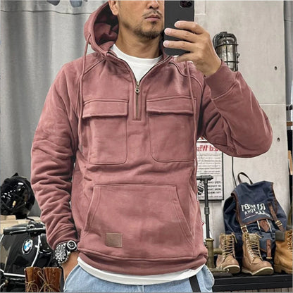 Men's Multi-Pocket Patch Hoodie