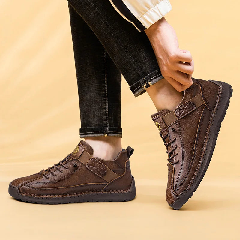 Men's Breathable Leather Ankle Boots