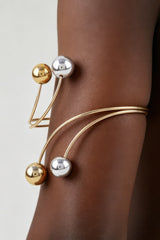 Two Toned Beaded Wrap Arm Cuff