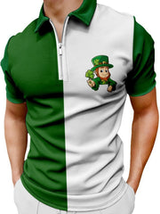 Men's Color Block Short Sleeve Polo