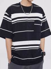 Men's Striped Half Sleeve T-Shirt