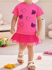 Children's Sequin Embellished Tulle Layered Dress