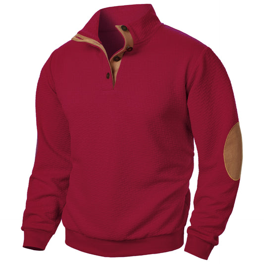 Men's Pullover Button Collared Sweater