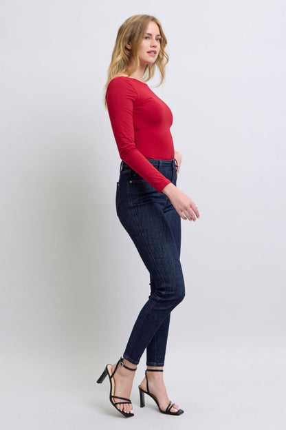 Heart Shaped Back Pockets Skinny Jeans