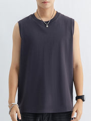 Men's Plus Size Round Neck Tank