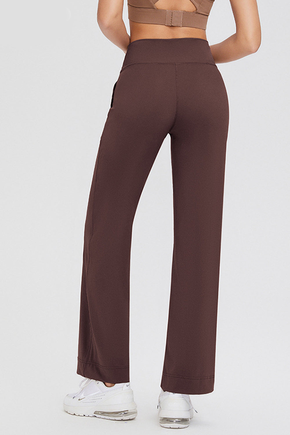 Drawstring High Waist Pants with Pockets