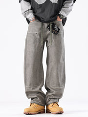 Men's Vintage Wash Wide Leg Jeans